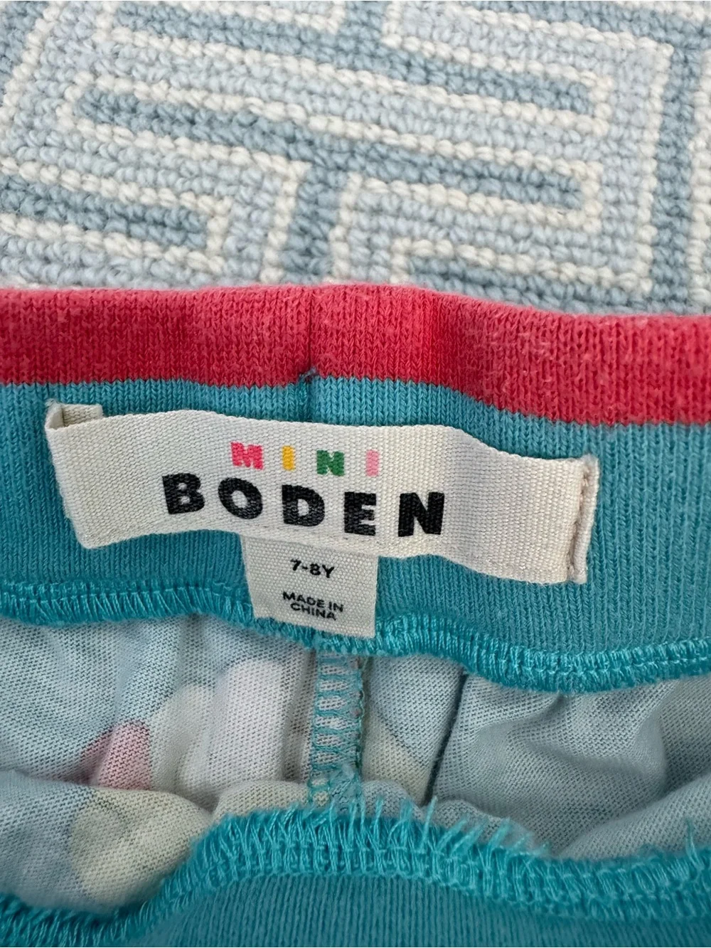 Mini Boden Kids Teal Ice Cream & Animal Print Skort